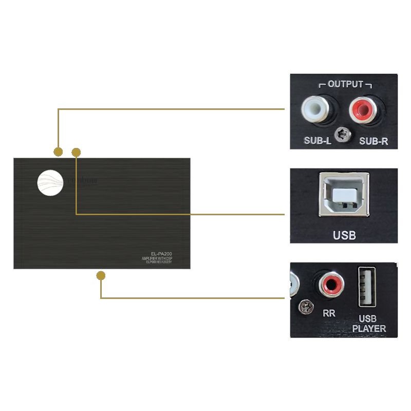Rainbow Audio EL-PA200 NEO DSP Amfi | 4x50W, Bluetooth ve USB Player - Görsel 3